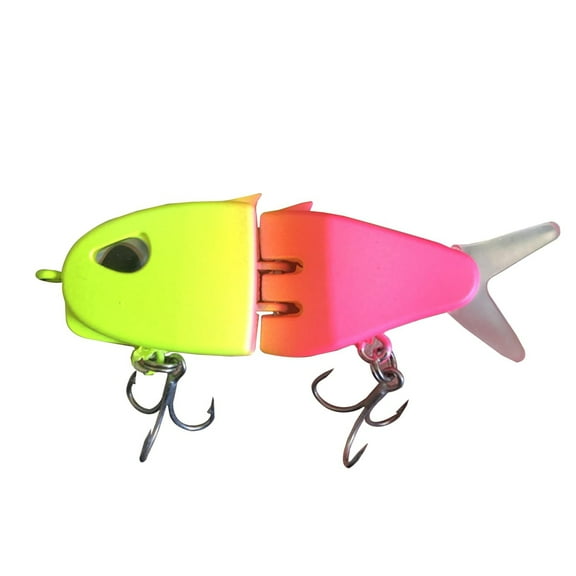 Multi-Jointed Hard Body Swimbait, For Bass Fishing Slow Sinking Swimming With Double Hook, Soft Rubber Fins For Freshwater And Saltwater