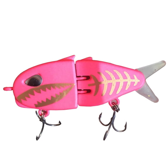Multi-Jointed Swimbait Artificial Fishing Lure with Triple Hooks, S-Action Segmented Hard Bait for Freshwater and Saltwater Bass Walleye Tackle