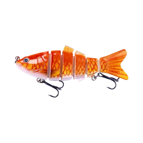Multi-Jointed Swimbait Fishing Lure with Realistic Action and Rattle, Lifelike Hard Bait for Bass Trout Walleye, Freshwater Saltwater Game Fish