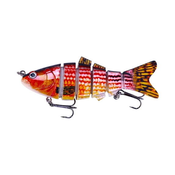 Multi-Jointed Swimbait Fishing Lure with Realistic Action and Rattle, Lifelike Hard Bait for Bass Trout Walleye, Freshwater Saltwater Game Fish