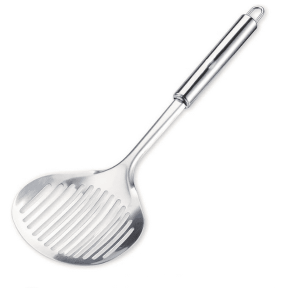 Multi Kitchen Utensil Stainless Steel Cooking Skimmer Slotted Fish Turner Spatula Spoon Colander Drain Water Filter Spoon Hot Pot Scoop Comfortable Grip Design Strainer Ladle for Kitchen