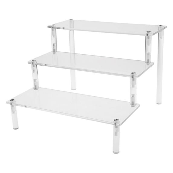 Multi Ladder Acrylic Rack Figure Model Car Desktop Display Stand Riser Shelf 3 Ladder