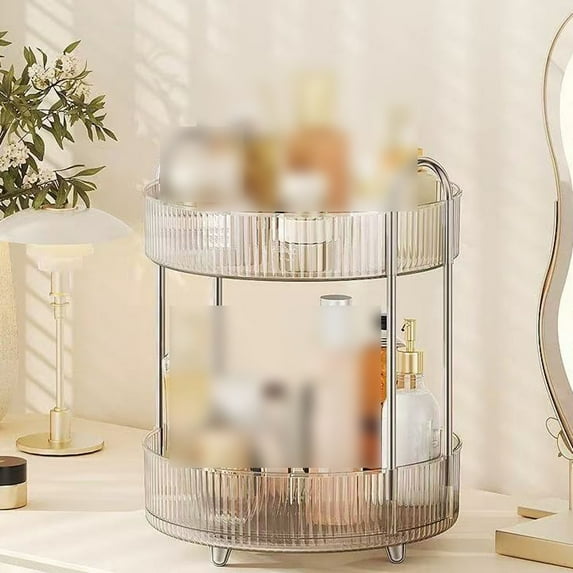 Multi-Layer Bathroom Storage Box, Stackable Organizer for Toiletries, Cosmetics, Bathroom Essentials, Space-Saving Shelf Container for Countertop, Shower B