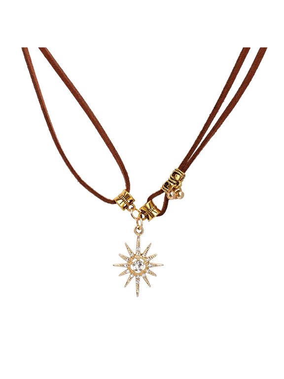 Multi Layer Bohemian Tribal Pendant Necklace Neck Jewelry Adjustable Length For Women’s Casual or Formal Attire