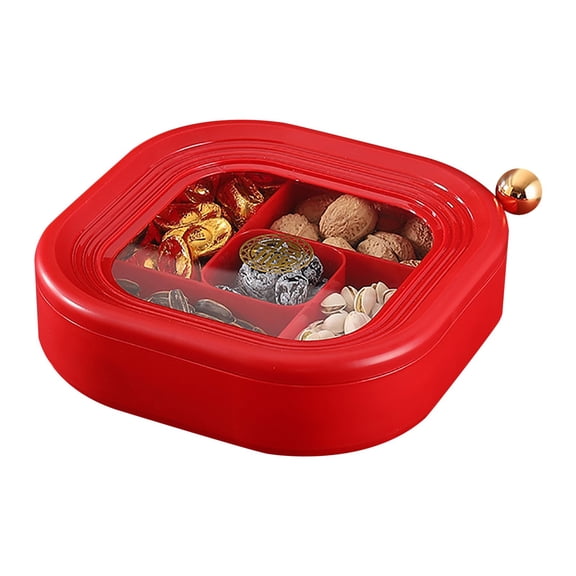 A Multi-Layer Candy Box With Compartments Snack Storage Container For Dried Fruit Nuts Candy Party Platter Tray Stackable Plastic Organizer For Home Kitchen Size A