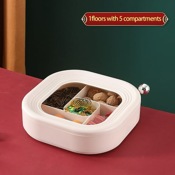 Multi-Layer Candy Box, Plastic Snack Storage Box with Compartments, Stackable Candy Dish, Fruit Platter for Parties and Festivals, Organized Storage