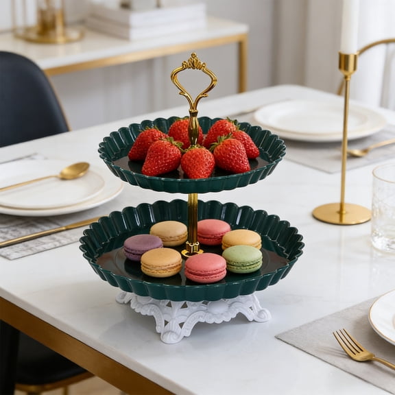 Multi-Layer Candy Serving Tray, Three-Tier Fruit Stand for Wedding, KTV, Living Room Snack Display
