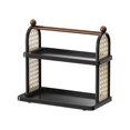 thumbnail image 1 of Multi-Layer Cup Storage Rack | Desktop Organizer for Kitchen & Office | Multi-Function Tea & Book Shelf | White, Black, or Green Plastic | 14" x 13" x 8", 1 of 6