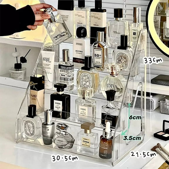 Multi-Layer Desktop Cosmetics Shelf Air Cushion Eyeshadow Tray Storage Box Perfume Display Rack Organizer for Dresser