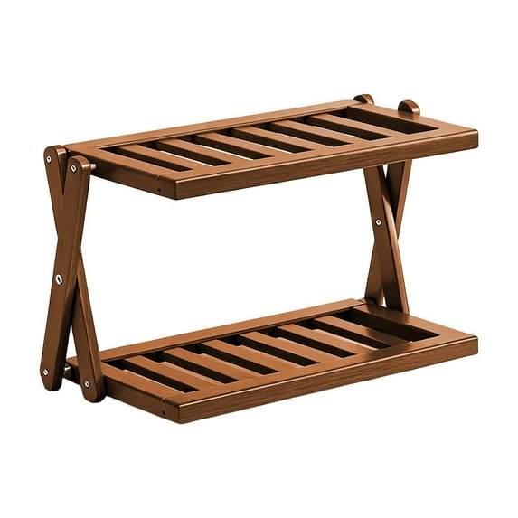 Multi-Layer Desktop Storage Rack - Elegant Teacup and Appliance Organizer for Home & Office - Perfect for Tea Lovers - 1 Piece Wood Mug Stand