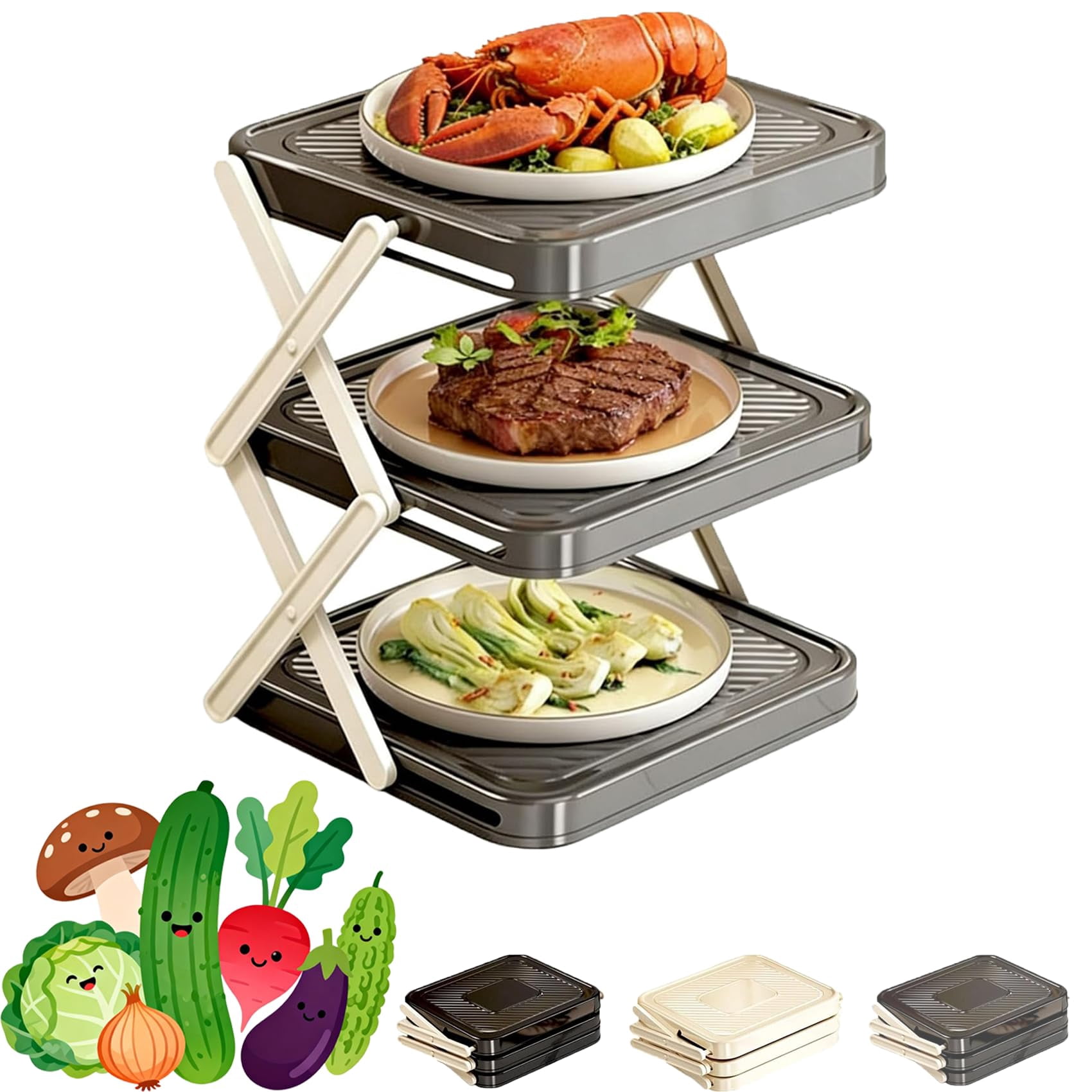 Prep Sto Rade Racks Multi-Layer Dish & Prep Tray Storage Rack, 2026 New Multifunctional ...