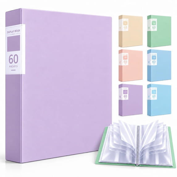 Multi-Layer Display Book File Folder, Clear Dual-Sided Sleeves ...
