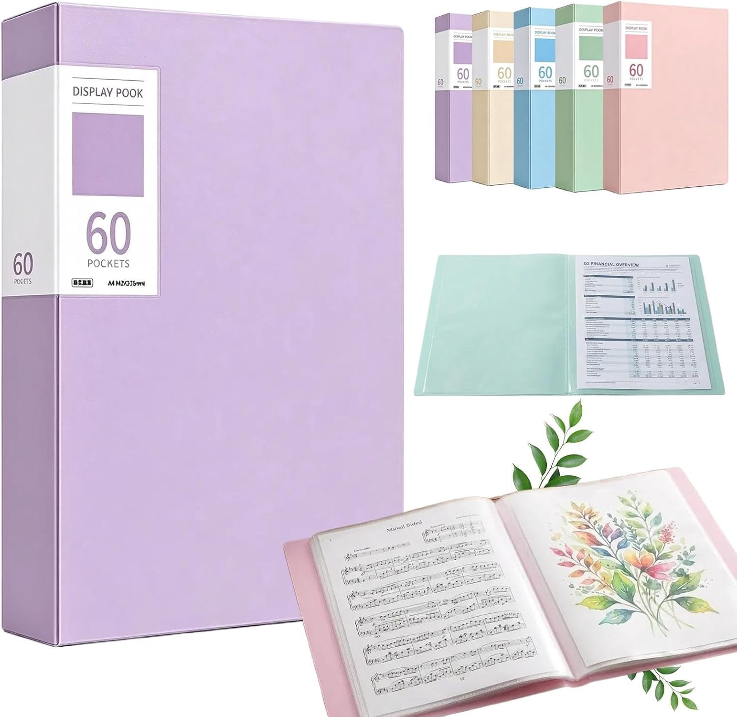 Multi-Layer Display Book File Folder, Morandi-Colored Document Folder ...