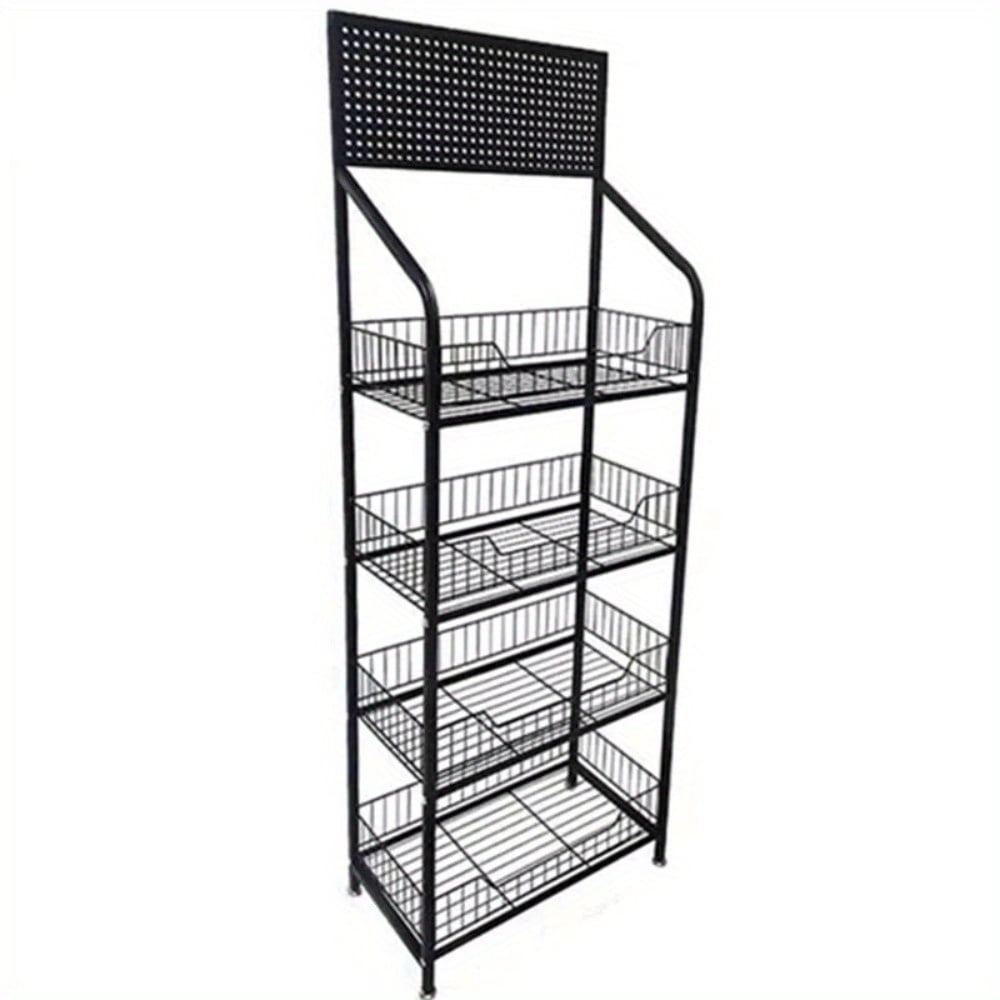 [Multi-Layer Display Rack] 4-Layer Metal Wire Retail Display Rack ...
