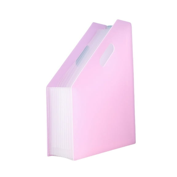 Multi-Layer Expandable Vertical Slant Opening Desktop File Organizer, Sloped Mouth Paper Storage Rack, Space-Saving Document Holder for Office Papers, Contracts and Loose File Classification Storage