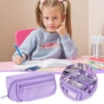 thumbnail image 1 of Multi-Layer Fabric Stationery Storage Box with Compartments for Students and Office Use, 1 Count, 1 of 4