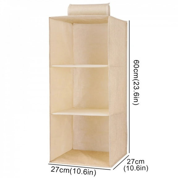 Multi-Layer Hanging Closet Organizer Hanging Bag/Shelf,Collapsible Wardrobe Sundries Organizer washable fabric
