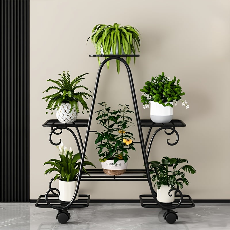 Multi Layer Indoor Rack with 360 ° Activity Wheels, Living Room Corner ...