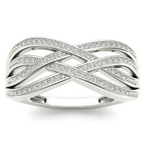 Multi Layer Knot Women's Engagement Rings 1.9 Ct Diamond 14K White Gold Over