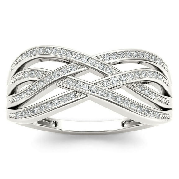 Multi Layer Knot Women's Engagement Rings 1.9 Ct Diamond 14K White Gold Over