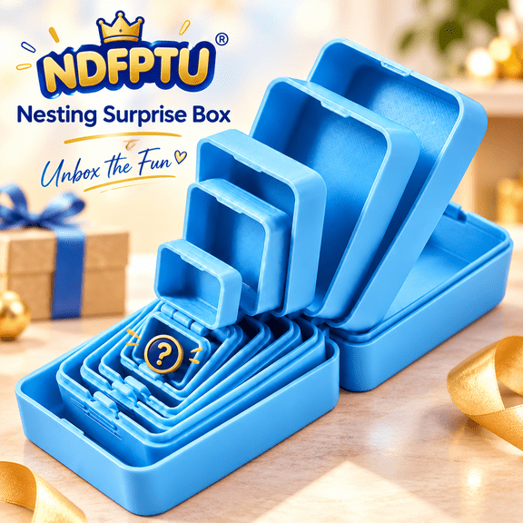 Multi Layer Nesting Surprise Gift Box 3D Printed Interactive Puzzle Box Reusable Novelty Gift for Coworkers Friends Birthday Christmas White Elephant Gift Exchange