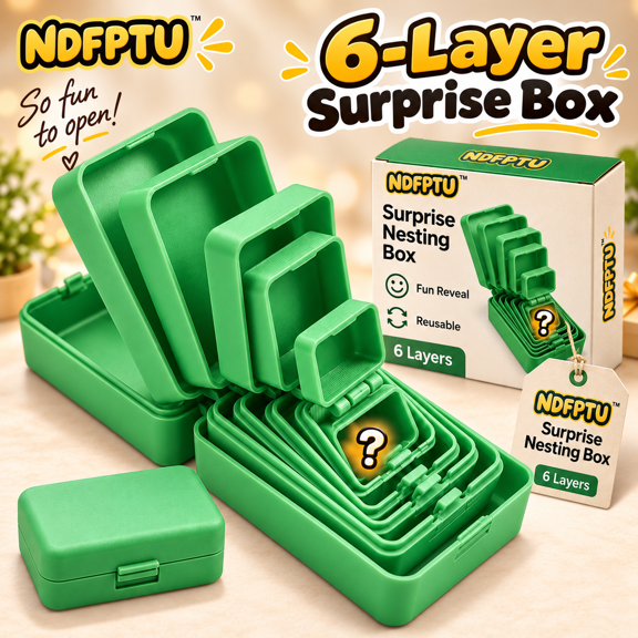 Multi Layer Nesting Surprise Gift Box Reusable Hinged Box Inside a Box Gift 3D Printed Interactive Puzzle Gift for White Elephant Secret Santa Birthday Christmas Office Parties