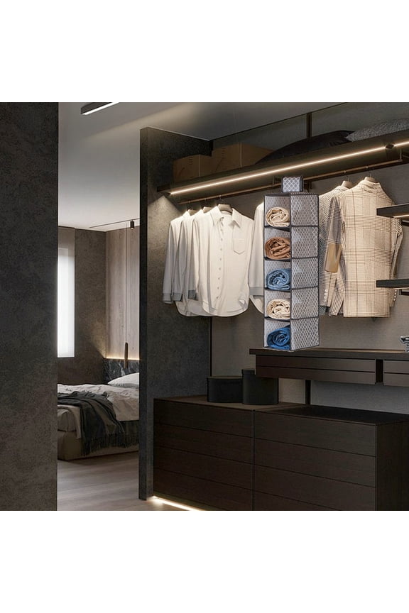 Multi-Layer Organizer Hanging Bag Closet Clothes Shoes Hat Organizer Hanging Bag Foldable Display Hanger