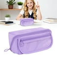 thumbnail image 1 of Multi Layer Pencil Case, Large Capacity Stationery Organizer Pencil Bag, Front Clear Window Pen Pouch, Multi Compartment Bag, Soft Fabric Multi Zipper Storage Bag for Daily Study 1Pcs, 1 of 6