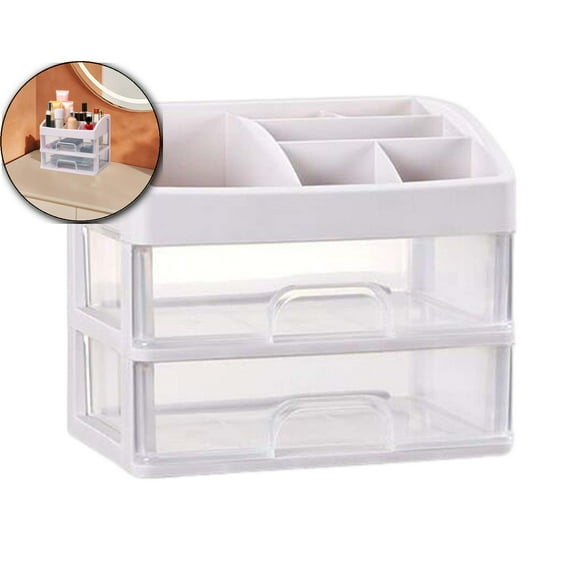 Multi-Layer Plastic Cosmetic Rack, Desktop Makeup Organizer Shelf, Bathroom Beauty Storage Unit for Vanity Use