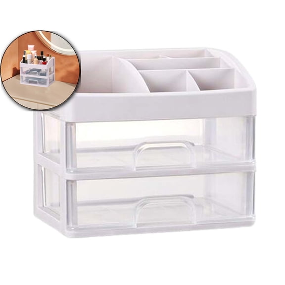 Multi-Layer Plastic Cosmetic Rack, Desktop Makeup Organizer Shelf, Bathroom Beauty Storage Unit for Vanity Use