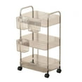 thumbnail image 1 of Multi Layer Plastic Storage Cart With Wheels Mobile Homes Office Organizers, 1 of 10