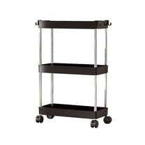 Multi-Layer Rolling Storage Cart | Narrow Space Organizer with Wheels & Brakes | Adjustable Shelves for Bathroom & Kitchen | 37x13x60cm