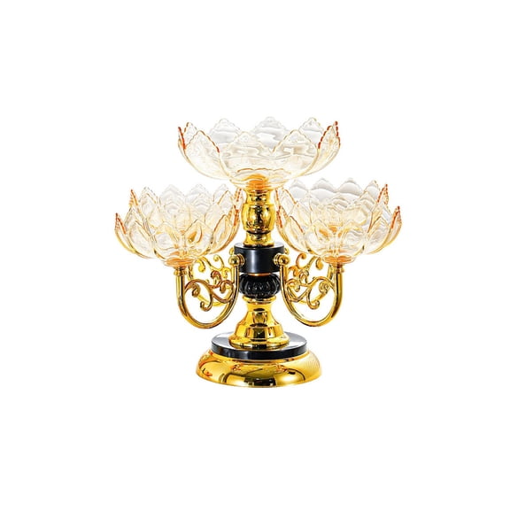 Multi Layer Rotating Flower-Shaped Serving Tray for Snacks, Nuts, and Desserts – Elegant Multi-Compartment Platter for Living Room, Parties, and Holiday Entertaining