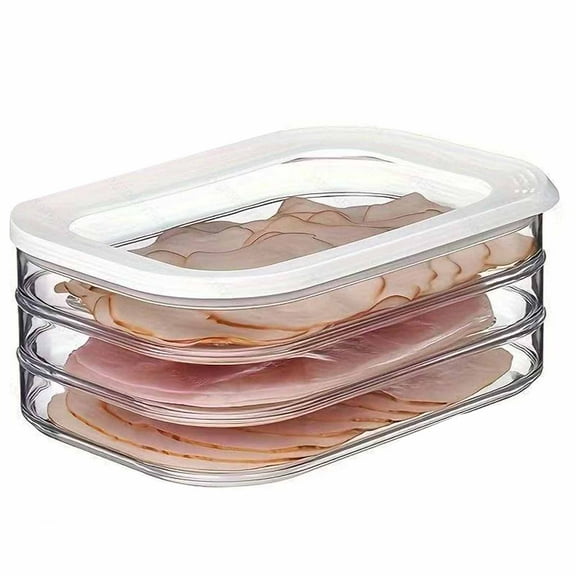 Multi-Layer Sealed Transparent Food Preservation Container, Airtight Kitchen Storage Organizer With Stackable Design For Refrigerator Use And Kitchen Organization, Ideal For