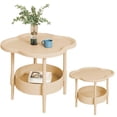 thumbnail image 1 of Multi-Layer Side Table, Coffee Table, Small Sofa Table, Bedroom Side Table, Indoor/Outdoor Use, with Removable Tray, for Living Room, Bedroom, Balcony, Easy To Assemble, 1 of 9