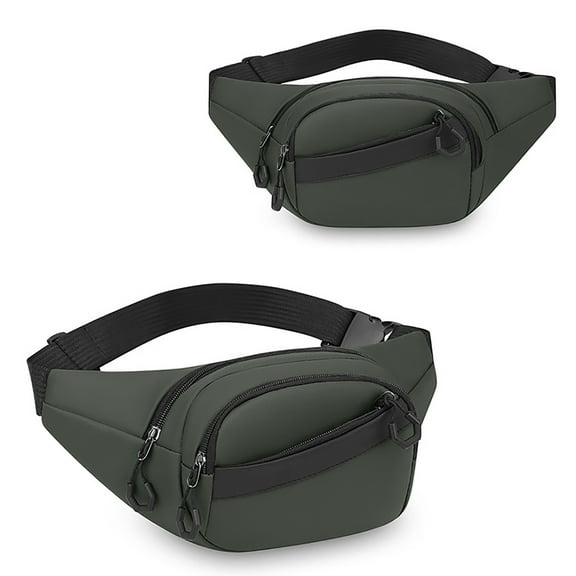 Multi Layer Sports Waist Bag, Large Capacity Outdoor Commuting Shoulder Crossbody Bag, Chest Pack for Men with Lockable Zipper and Multiple Storage Pockets