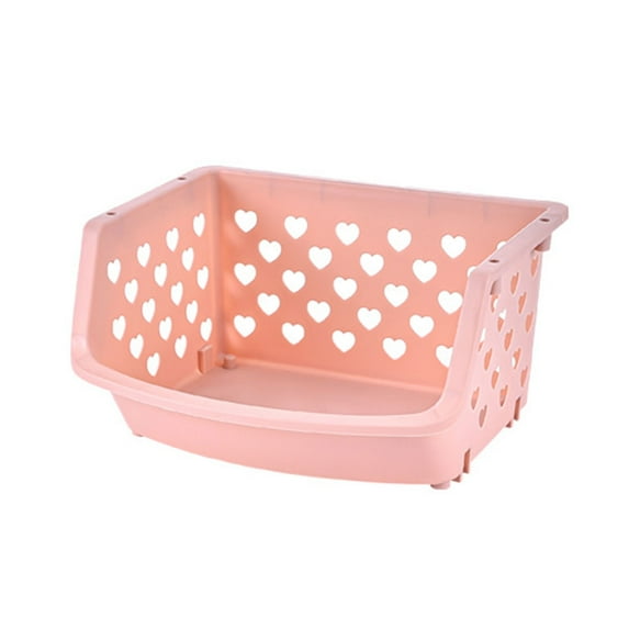 Multi-Layer Stackable Storage Basket Kitchen Bathroom Organizer Stand Plastic Floor Fruit Vegetable Holder Space-Saving Shelf,home organizer,kitchen storage rack,E,1PC