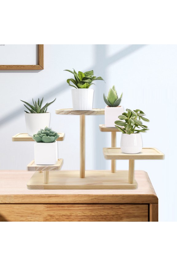 Multi-Layer Storage Display Stand, Durable Wooden Flower Pot Rack, Large Figurine Rack Display Stand, Suitable for Displaying and Storing Various Small Items for Indoor Outdoor