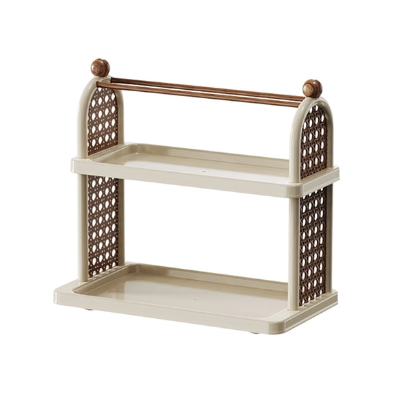 Multi-Layer Storage Rack Multi-Layer Storage Rack Desktop Organizer Cup Holder Tea Shelf Kitchen Bathroom Organizer Plastic Shelving Unit with Multiple Compartments for Home Office