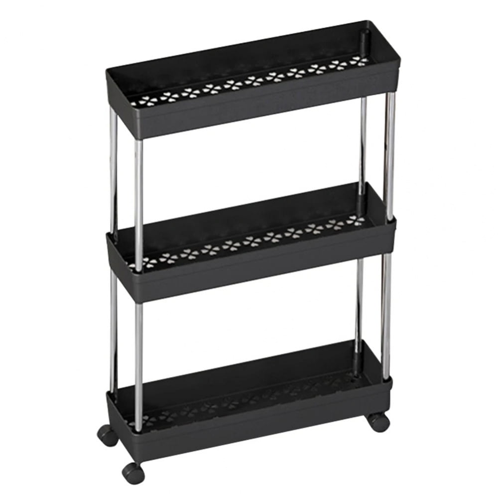 Trolley System Storage Rack Multi-Layer Trolley Rack with Wheels Movable Storage Organizer Space ...