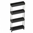 thumbnail image 1 of Multi-Layer Trolley Rack with Wheels Movable Storage Organizer Space-Saving Narrow Storage Rack for Bathroom Kitchen Living Room, 1 of 9