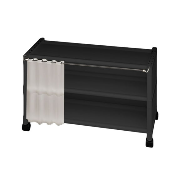 Multi-Layer Underbed Shoe Organizer with Wheels, Movable Shoe Storage Cabinet for Entryway, Closet, Garage & Mudroom, Space-Saving, Durable, Easy to Maintain