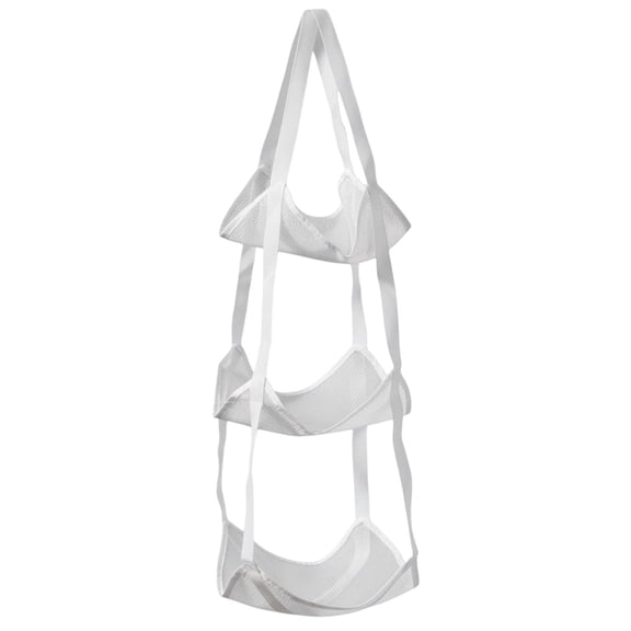 Multi-Layer Vertical Wall Mount Ball Organizer, Basketball And Football Storage Rack, Metal Construction, 43.3"X11.8" for Garage, Bedroom, Kids Room, 1 Ball Storage Hanging Bag