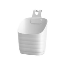 Multi-Layer Wall Mounted Storage Basket for Bathroom and Kitchen Organization - Stackable Plastic Storage Solution with Detachable Hook for Easy Installation and Space Saving