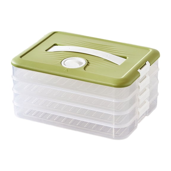 Multi-Layer White/Green Dumpling Box Food-Grade Froze Container Box for Wontons