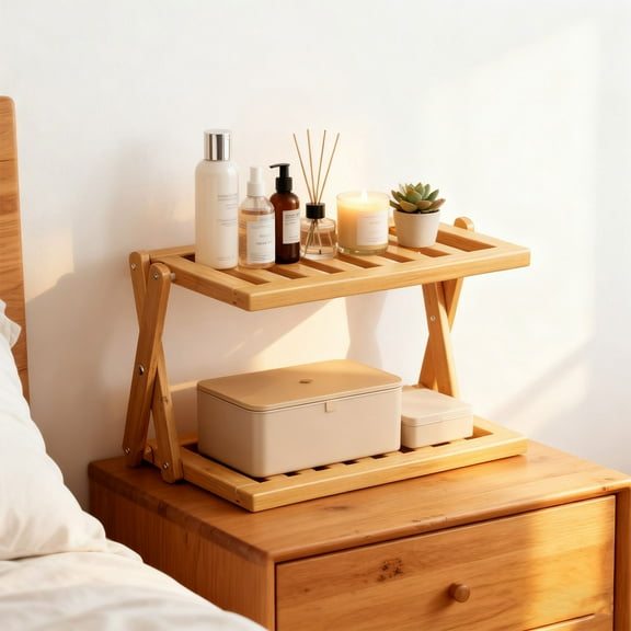 Multi-Layer Wooden Desktop Storage Rack | 2-Tier & 3-Tier Options | Teacup & Mug Organizer for Kitchen Counter & Office | Home Appliance Display Shelf | Natural Wood Grain Finish