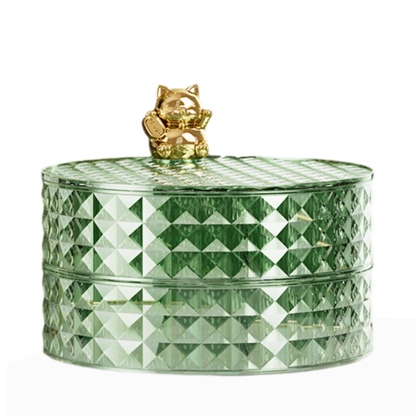 Multi-Layered Rotating Snack Storage Box, Divided Dry Fruit Box with ...