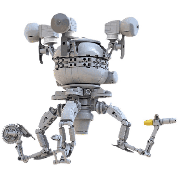 Multi-Leg Sci-Fi Robot Building Blocks Poseable Mechanical Assembly Display Model
