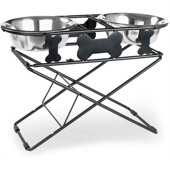 Multi-Level Adjustable Diner, 3-Tiers, Black Wrought Iron
