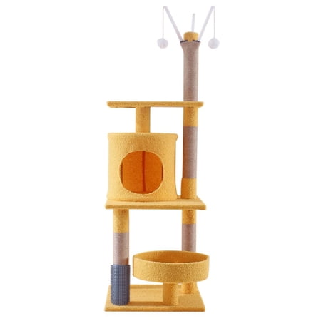 Multi-Level Cat Activity Tree post for scratching Hut Perch